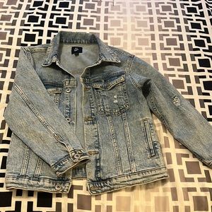 Art Class Oversized distressed denim jacket